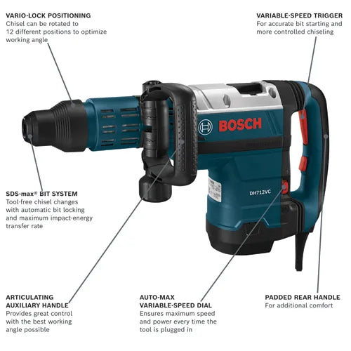 Bosch SDS-max® Demolition Hammer w/ Vibration Control DH712VC