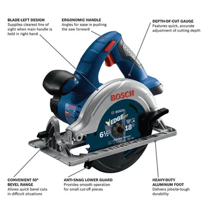 Bosch 18V 6-1/2" Circular Saw (Bare Tool) CCS180B