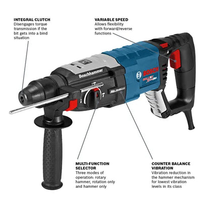 Bosch 1-1/8" SDS-plus® Rotary Hammer w/ Vibration Control & Kick Back GBH2-28L