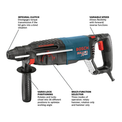 Bosch 1" SDS-plus® Rotary Hammer, "D" Handle "Bulldog™ Xtreme™" 11255VSR