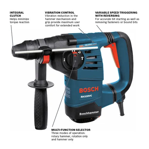 Bosch 1-1/8" SDS-plus® Rotary Hammer w/ Vibration Control RH328VC