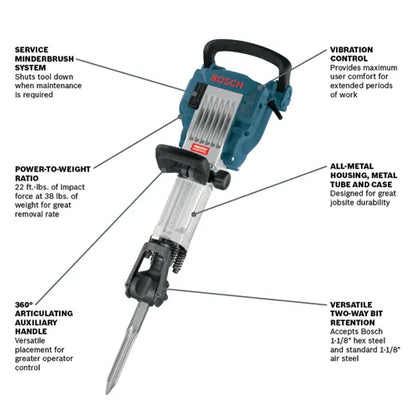 Bosch 1-1/8" Breaker Hammer w/ Vibration Control 11335K