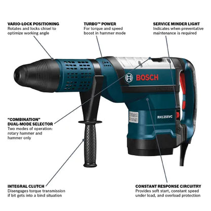 Bosch 2" SDS-max® Rotary Hammer w/ Vibration Control RH1255VC