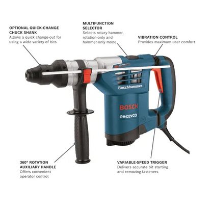 Bosch 1-1/4" SDS-plus® Rotary Hammer w/ Vibration Control RH432VCQ