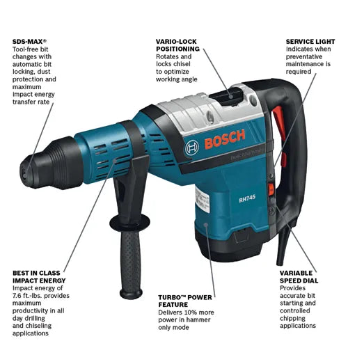 Bosch 1-3/4" SDS-max® Combination Hammer RH745