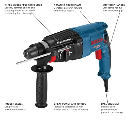 Bosch 1" SDS-plus® Rotary Hammer, Pistol Grip GBH2-26