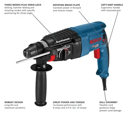 Bosch 1" SDS-plus® Rotary Hammer, Pistol Grip GBH2-26