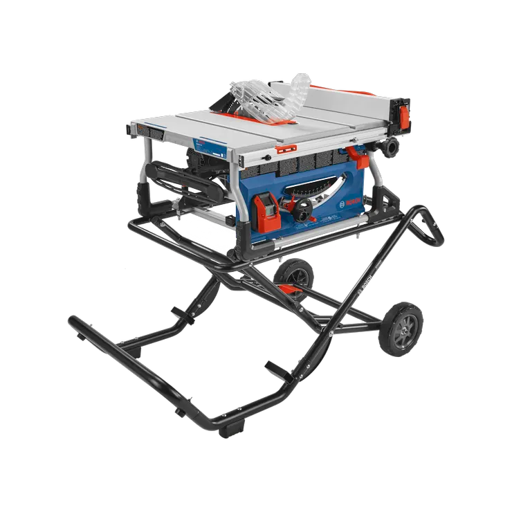 Bosch 15 Amp 10-Inch Jobsite Table Saw with Gravity Rise Wheeled Stand GTS15-10