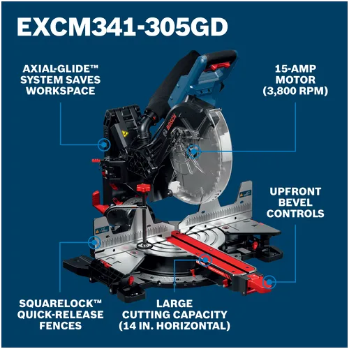Bosch 12 in. Expert Axial Glide Miter Saw EXCM341-305GD