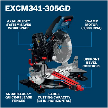 Bosch 12 in. Expert Axial Glide Miter Saw EXCM341-305GD