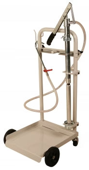 Liquidynamics 30200-S7 Mobile Heavy Duty Gear Oil Hand Pump System for 16-Gallon Drums with In-Line Meter | Complete Kit | Pump + 4-Wheel Cart + Cover + 100200 In-Line Meter Included